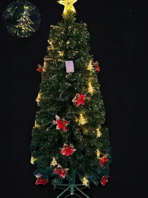 Árbol Fibra Óptica Flor Roja - Árboles de Navidad Envios a Bogotá y toda Colombia | Dkora Colombia