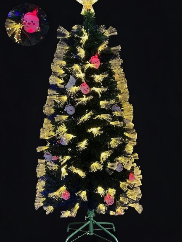 Árbol Fibra Óptica Muñeco de Nieve - Árboles de Navidad Envios a Bogotá y toda Colombia | Dkora Colombia