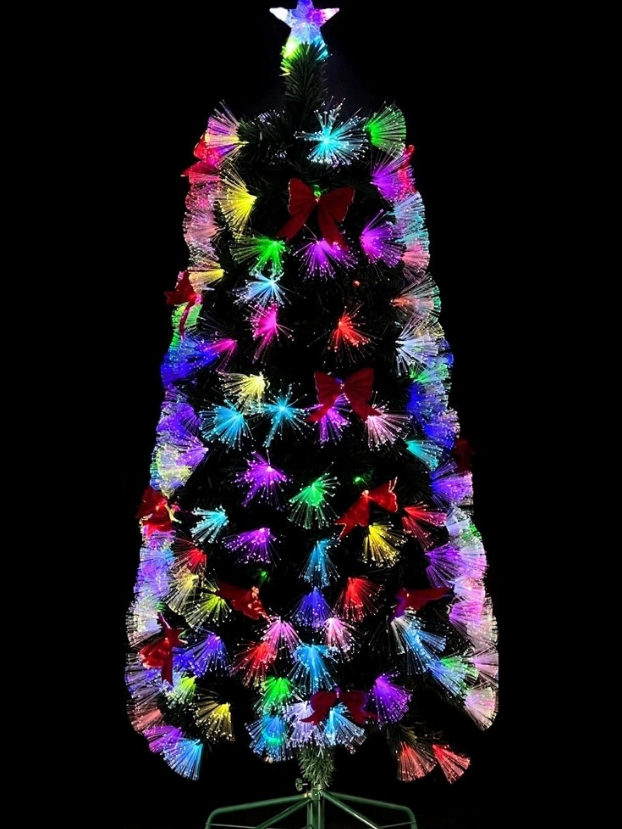 Árbol Fibra Óptica Moño Rojo - Árboles de Navidad Envios a Bogotá y toda Colombia | Dkora Colombia