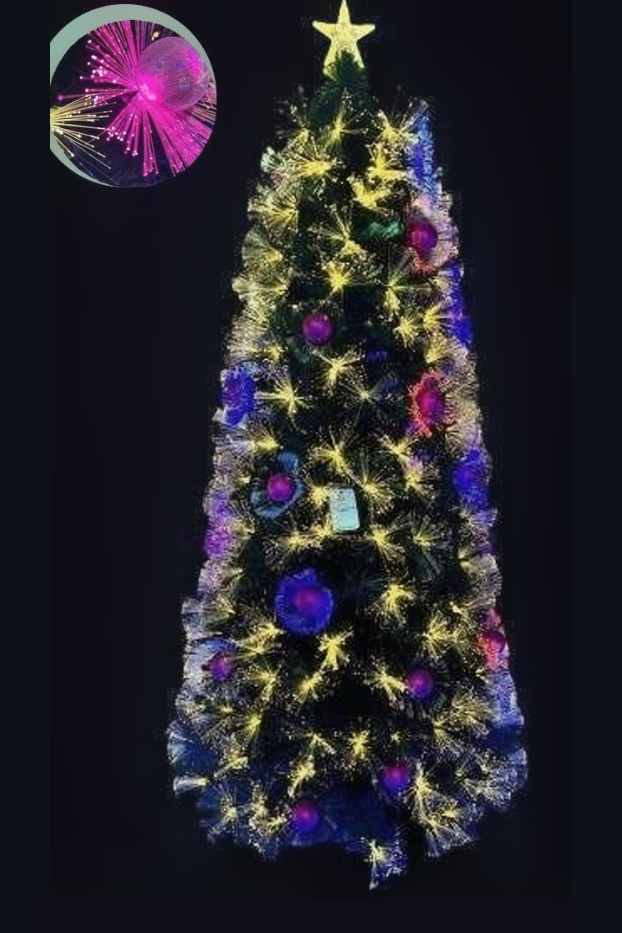 YG-5613 Árbol Fibra Óptica Bolas Rosadas - Árboles de Navidad Envios a Bogotá y toda Colombia | Dkora Colombia