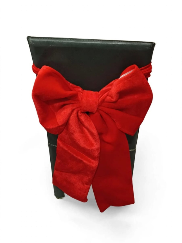 Moño de Terciopelo para Silla - Decora tu Navidad Envios a Bogotá y toda Colombia | Dkora Colombia