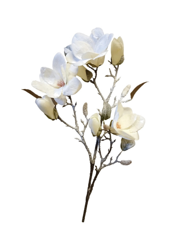 Vara Magnolia Crema con Centro Rosado 90 cm - Decora tu Navidad Envios a Bogotá y toda Colombia | Dkora Colombia