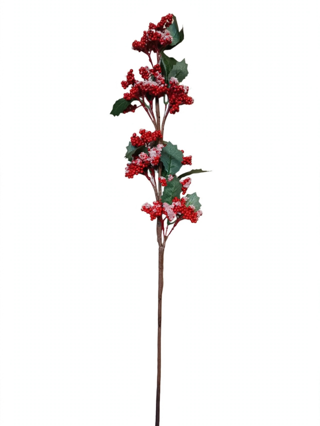 Vara de Berries Rojos con Efecto Nevado - Decora tu Navidad Envios a Bogotá y toda Colombia | Dkora Colombia