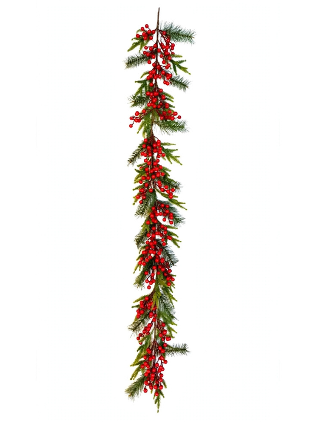 Guirnalda Pino Bicolor con Berries 1,80 m - Decora tu Navidad Envios a Bogotá y toda Colombia | Dkora Colombia