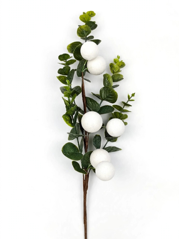 Follaje Eucalipto con Berries Blancos - Decora tu Navidad Envios a Bogotá y toda Colombia | Dkora Colombia