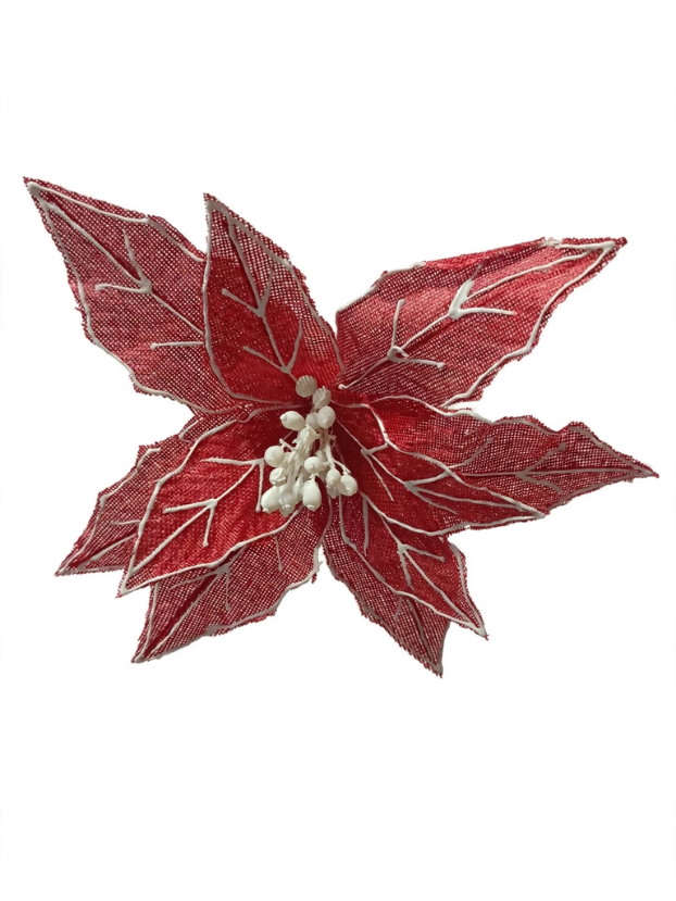 Poinsettia de Malla 30 x 50 cm - Decora tu Navidad Envios a Bogotá y toda Colombia | Dkora Colombia