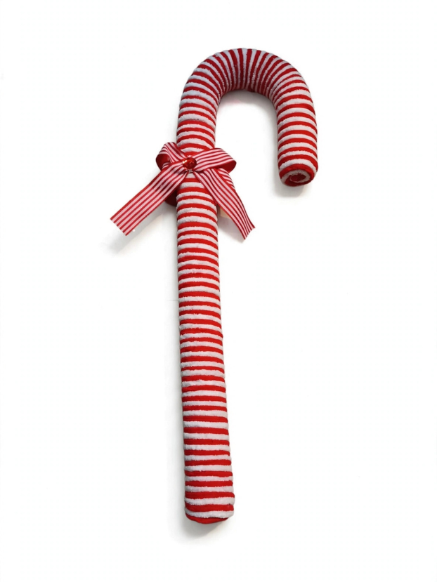 Bastón Candy de Felpa con Moño 57 cm - Decora tu Navidad Envios a Bogotá y toda Colombia | Dkora Colombia