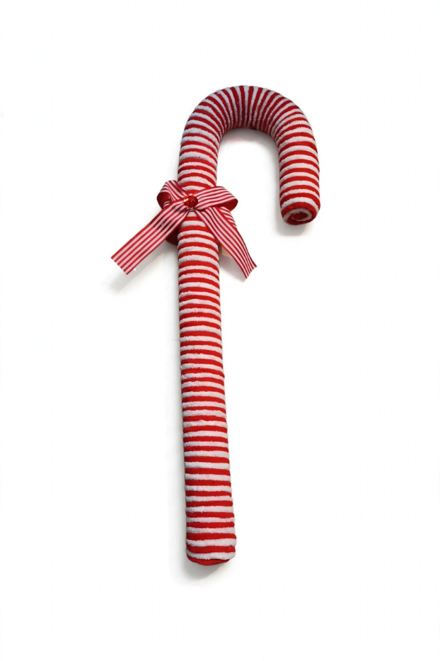 200-2000461 Bastón Candy de Felpa con Moño 57 cm - Decora tu Navidad Envios a Bogotá y toda Colombia | Dkora Colombia
