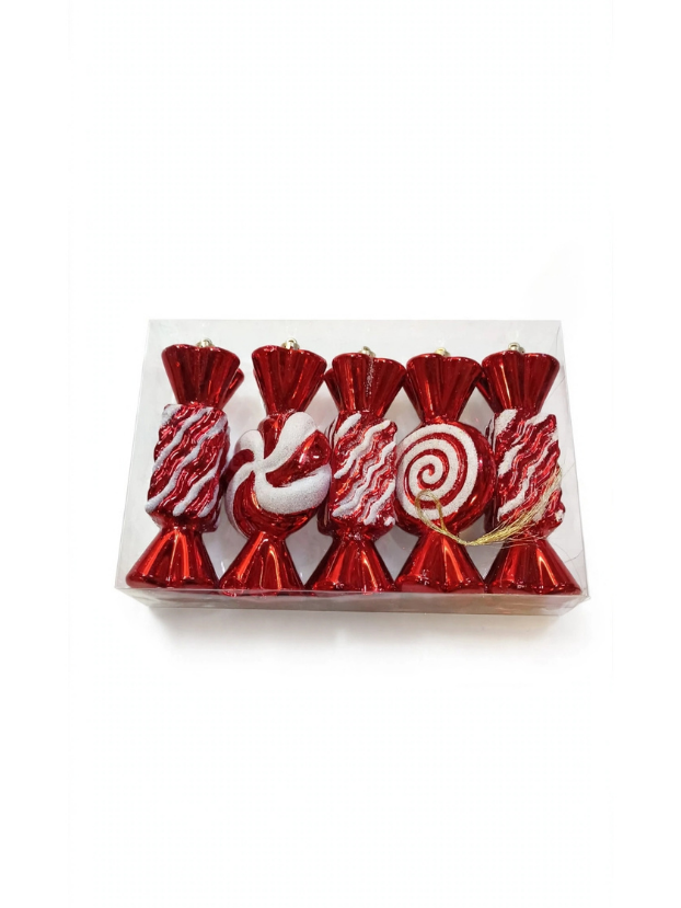Set 5 Caramelos Navideños 13 cm - Bolas Navideñas adornos de Navidad, árbol de Navidad | Dkora Colombia