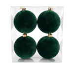 Esfera Roja de Terciopelo 15 cm - Bolas Navideñas adornos de Navidad, árbol de Navidad | Dkora Colombia