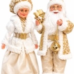 Señor y Señora Santa Blancos 45,5 cm - Decora tu Navidad Envios a Bogotá y toda Colombia | Dkora Colombia