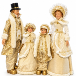Señor y Señora Santa Dorados 45,5 cm - Decora tu Navidad Envios a Bogotá y toda Colombia | Dkora Colombia