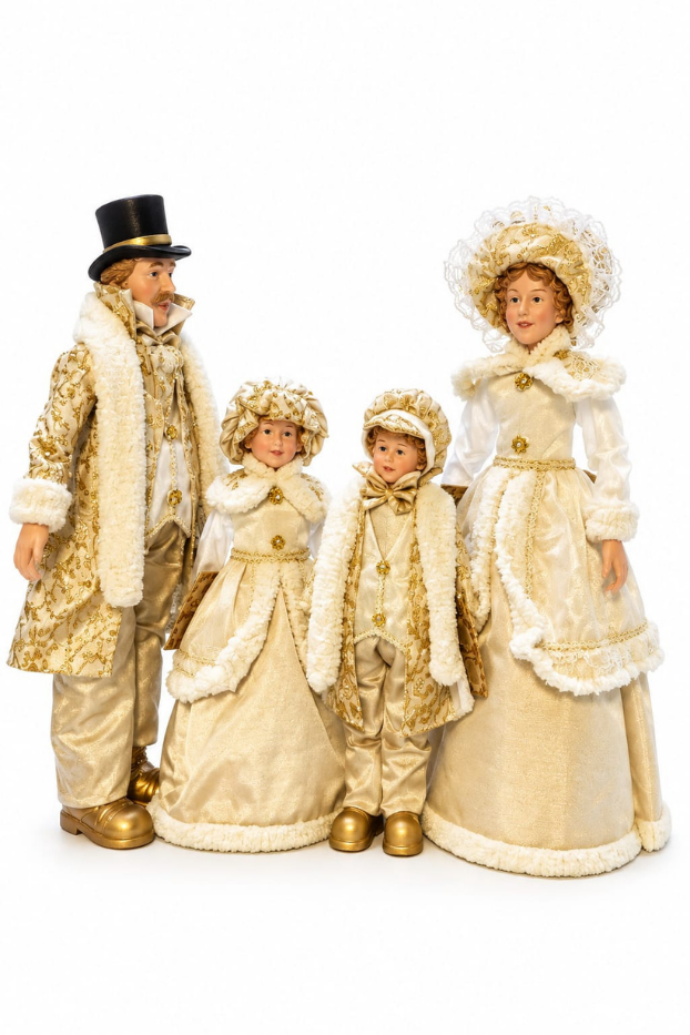 831-XMTX254-2608BA Cantores Musicales Crema y Dorado 67 cm - Decora tu Navidad Envios a Bogotá y toda Colombia | Dkora Colombia