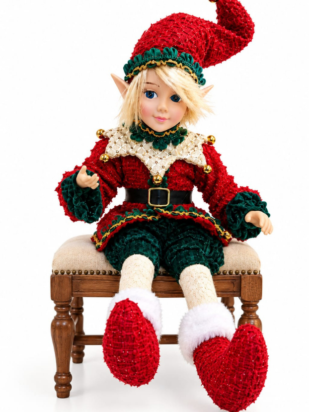 Elfo Navideño Sentado 45 cm - Decora tu Navidad Envios a Bogotá y toda Colombia | Dkora Colombia