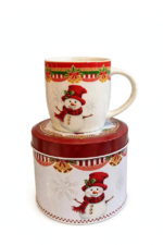 Mug Navideño en Caja Metálica - Decora tu Navidad caja metálica, detalle de Navidad | Dkora Colombia