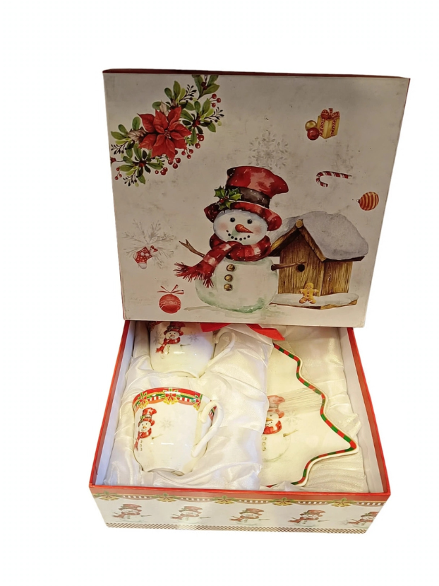 Set de 2 Tazas y Platos en Forma de Árbol - Decora tu Navidad detalle de Navidad, Navidad | Dkora Colombia