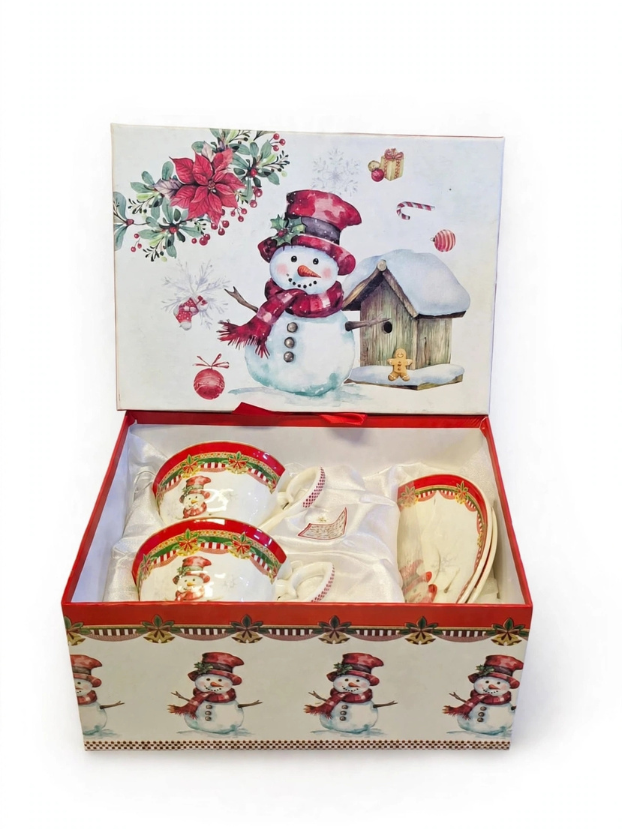 Set de 2 Tazas con Platos Navideños en Caja Regalo - Decora tu Navidad detalle de Navidad, Navidad | Dkora Colombia