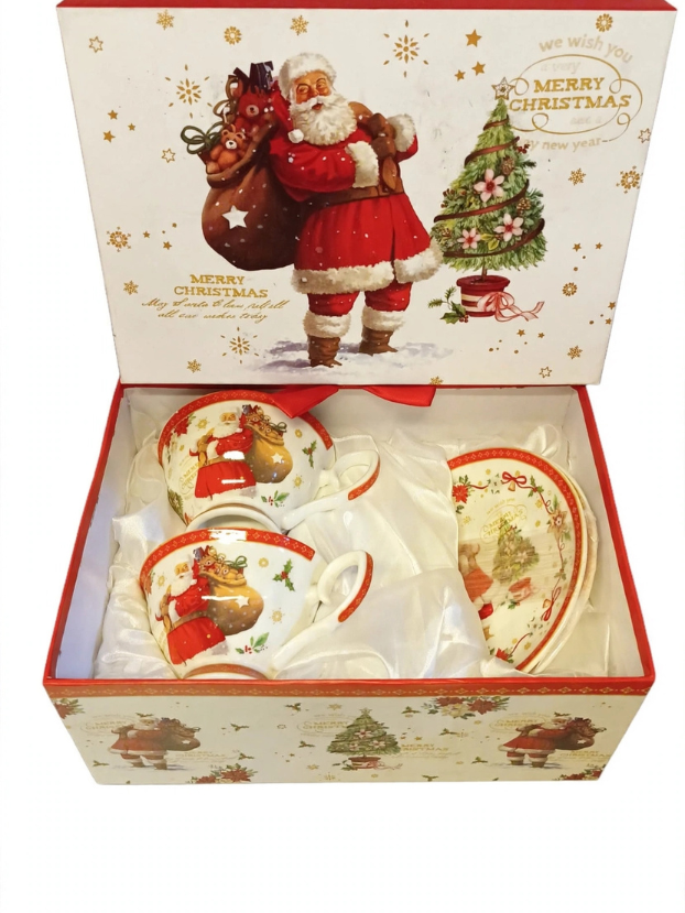 Set de 2 Tazas con Platos Navideños en Caja Regalo - Decora tu Navidad detalle de Navidad, Navidad | Dkora Colombia