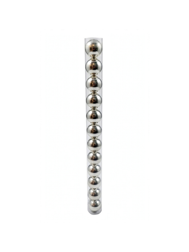 Set 12 Bolas Navideñas Plata Brillante N5 - Bolas Navideñas adornos de Navidad, árbol de Navidad | Dkora Colombia