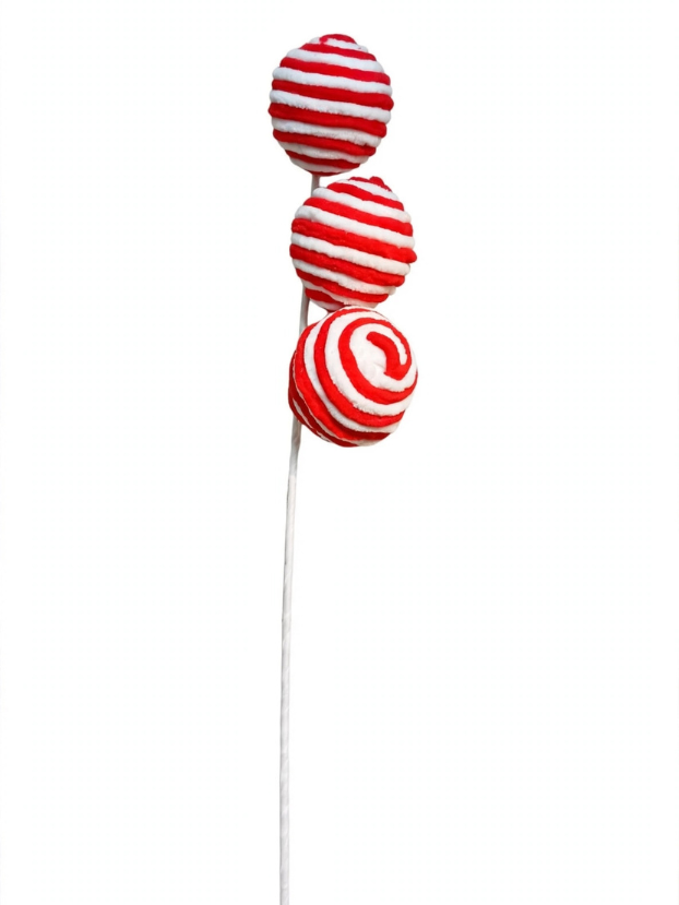 Vara Candy con Esferas x3 - Decora tu Navidad Envios a Bogotá y toda Colombia | Dkora Colombia