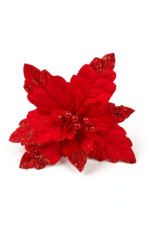 Poinsettia de Terciopelo Repujada - Decora tu Navidad Envios a Bogotá y toda Colombia | Dkora Colombia
