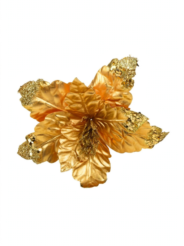 Poinsettia de Terciopelo con Lentejuelas - Decora tu Navidad Envios a Bogotá y toda Colombia | Dkora Colombia