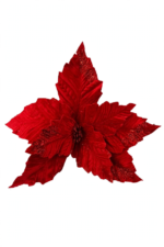 Poinsettia de Terciopelo Escarchada - Decora tu Navidad Envios a Bogotá y toda Colombia | Dkora Colombia