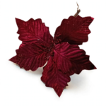 Poinsettia de Terciopelo con Lentejuelas - Decora tu Navidad Envios a Bogotá y toda Colombia | Dkora Colombia