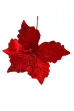 Poinsettia de Terciopelo Escarchada - Decora tu Navidad Envios a Bogotá y toda Colombia | Dkora Colombia