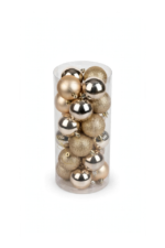 Tubo 24 Bolas Navideñas 6 cm - Bolas Navideñas adornos de Navidad, árbol de Navidad | Dkora Colombia