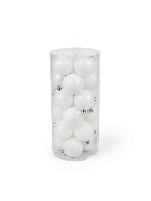 Tubo 24 Bolas Navideñas 6 cm - Bolas Navideñas adornos de Navidad, árbol de Navidad | Dkora Colombia