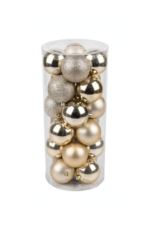 Tubo 24 Bolas Navideñas 8 cm - Bolas Navideñas adornos de Navidad, árbol de Navidad | Dkora Colombia