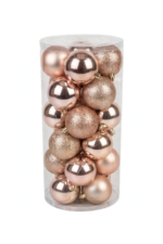Tubo 24 Bolas Navideñas 8 cm - Bolas Navideñas adornos de Navidad, árbol de Navidad | Dkora Colombia