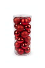Tubo 24 Bolas Navideñas 8 cm - Bolas Navideñas adornos de Navidad, árbol de Navidad | Dkora Colombia