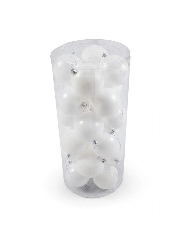 Tubo 24 Bolas Navideñas 8 cm - Bolas Navideñas adornos de Navidad, árbol de Navidad | Dkora Colombia