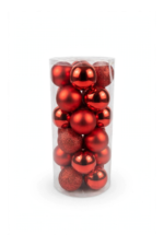 Tubo 24 Bolas Navideñas 10 cm - Bolas Navideñas adornos de Navidad, árbol de Navidad | Dkora Colombia