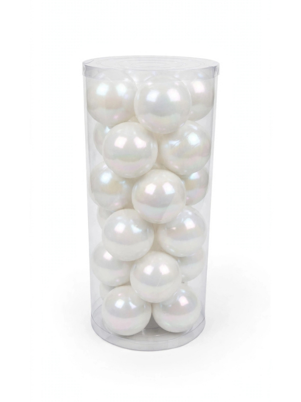 Tubo 24 Bolas Navideñas 10 cm - Bolas Navideñas adornos de Navidad, árbol de Navidad | Dkora Colombia