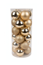 Tubo 24 Bolas Navideñas 10 cm - Bolas Navideñas adornos de Navidad, árbol de Navidad | Dkora Colombia