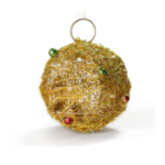 Bola N8 Alambrada con Hilo Oropel – Dorada - Bolas Navideñas Envios a Bogotá y toda Colombia | Dkora Colombia