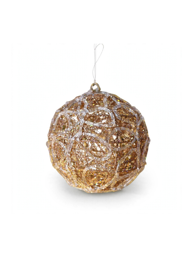 Bola N14 con acrílico – Ocre - Bolas Navideñas Envios a Bogotá y toda Colombia | Dkora Colombia