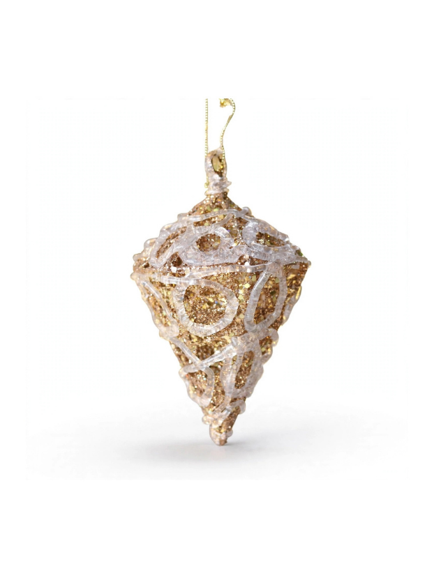 Diamante Alambrado Escarchado- Ocre - Bolas Navideñas Envios a Bogotá y toda Colombia | Dkora Colombia