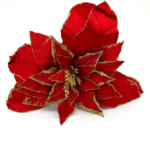 Poinsettia de Terciopelo Repujada - Decora tu Navidad Envios a Bogotá y toda Colombia | Dkora Colombia