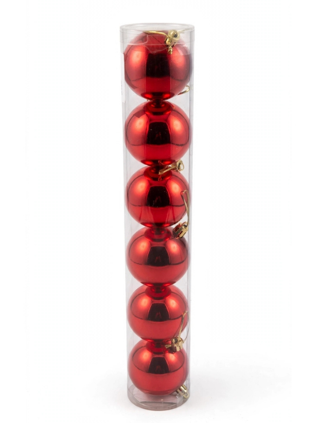 Set 6 Bolas Brillantes 6 cm - Bolas Navideñas adornos de Navidad, árbol de Navidad | Dkora Colombia