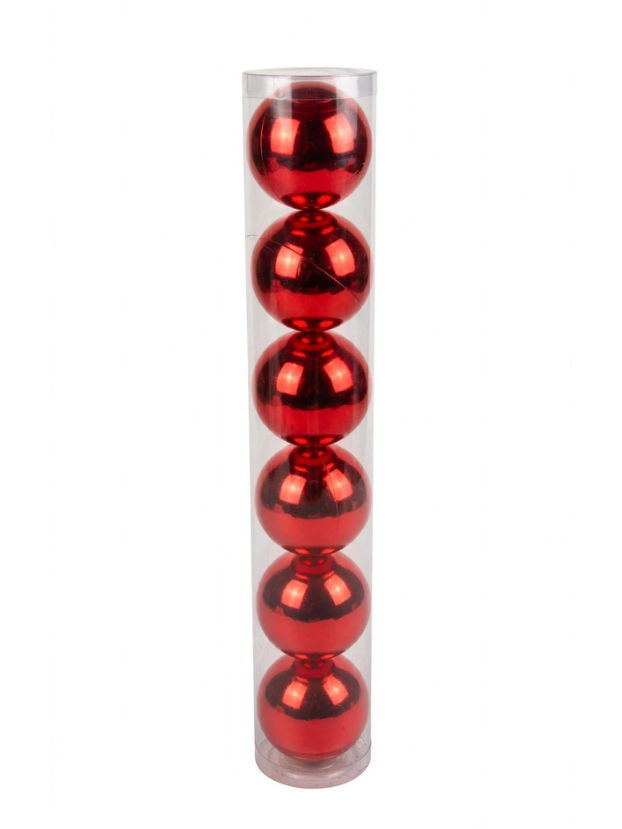 Set 6 Bolas Brillantes 8 cm - Bolas Navideñas adornos de Navidad, árbol de Navidad | Dkora Colombia